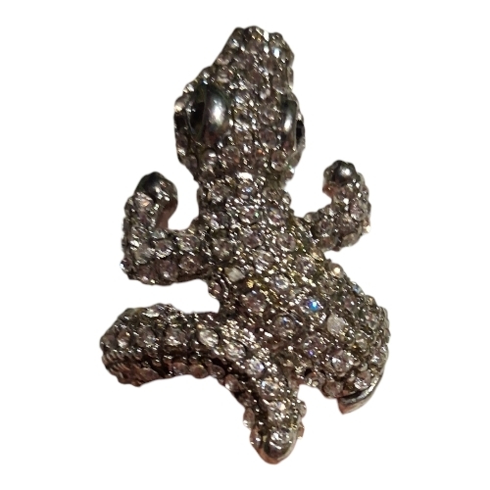 Rhinestone Lizard Stretch Ring Y2k One Size Fits All EUC